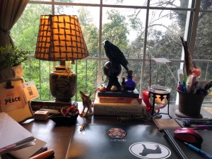 Desk with Crow